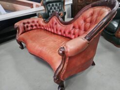 Victorian Style Leather Chaise