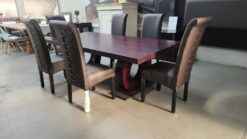 Knight dining table with 6 brand new chairs