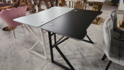Black and white gaming desks