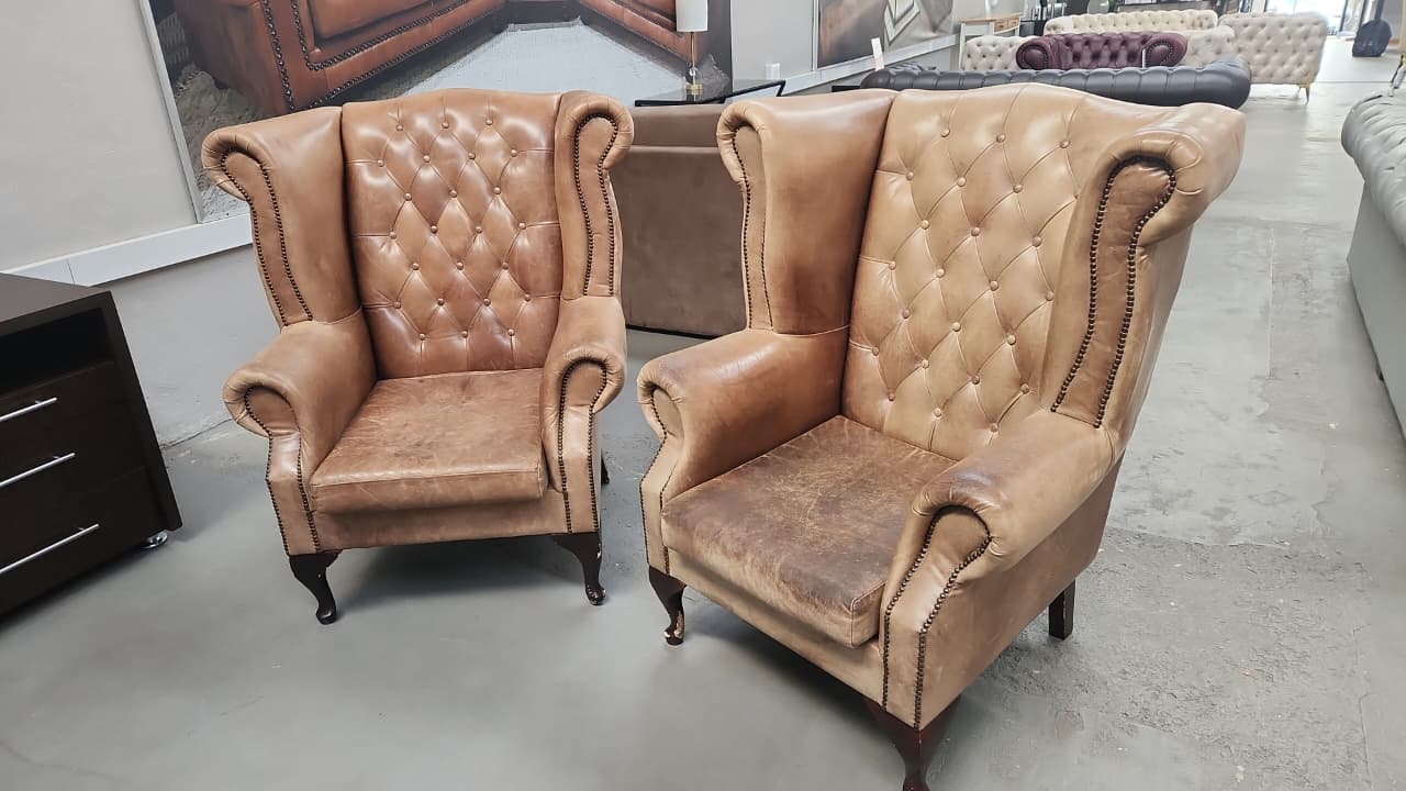 Whetherlys full genuine leather wingbacks