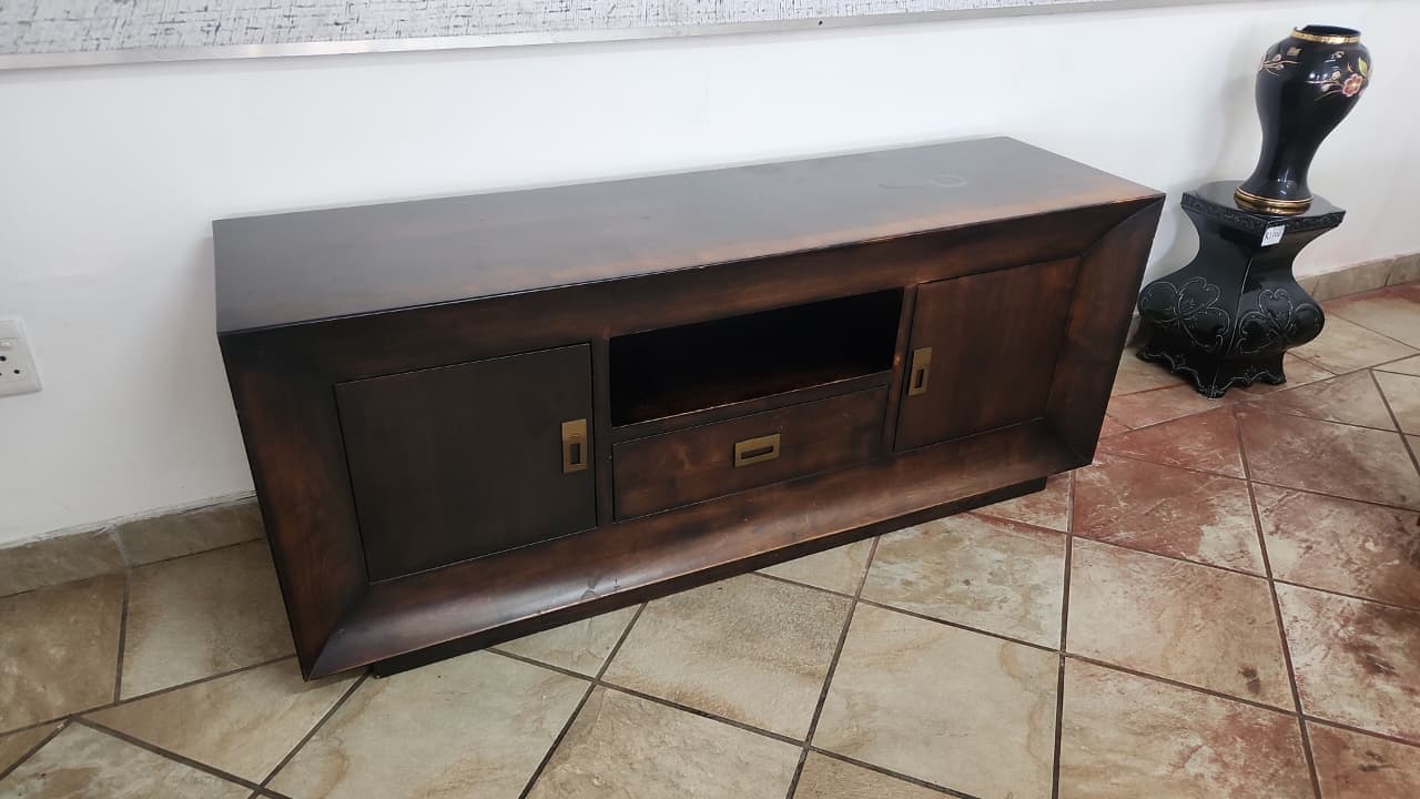 Coricraft Dark Brown Plasma Stand - Image 2