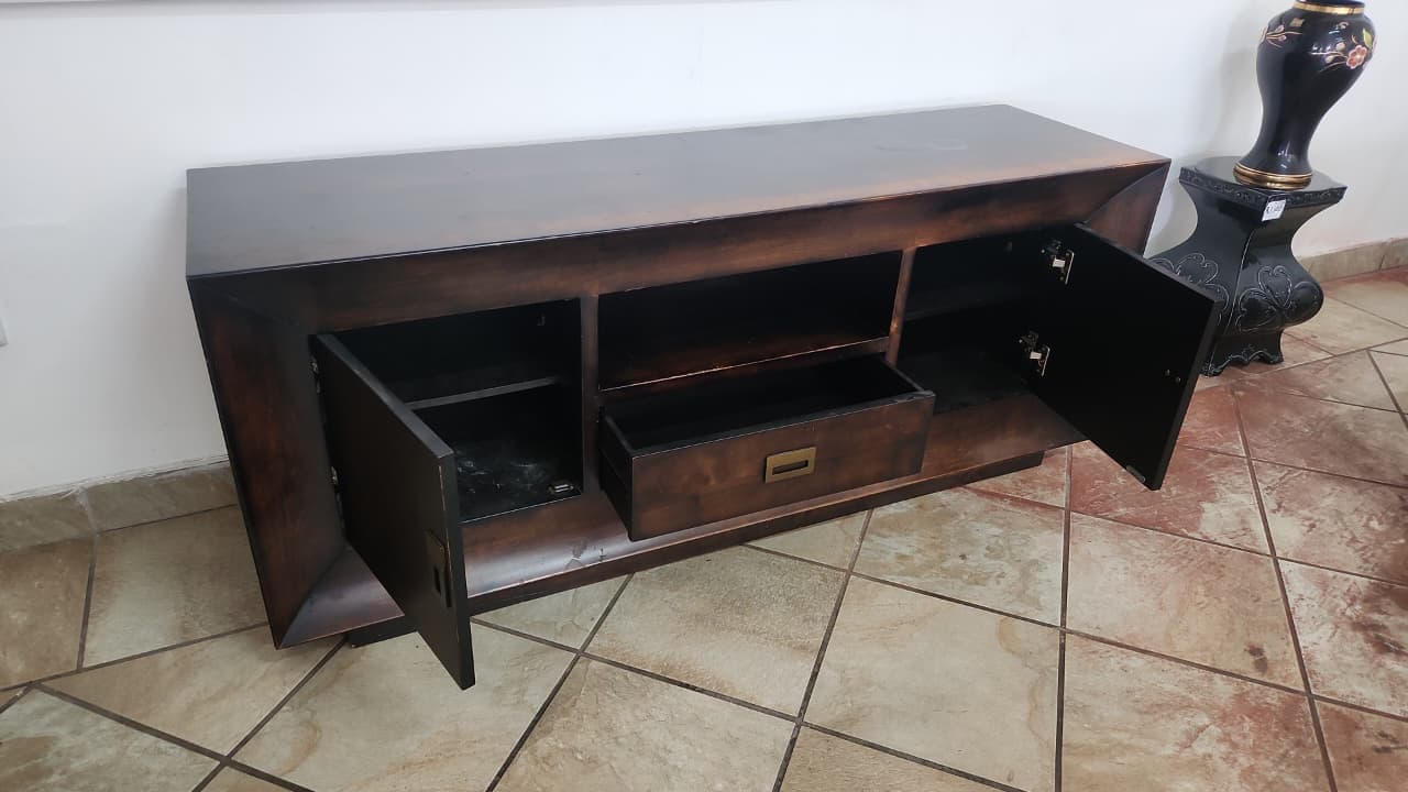 Coricraft Dark Brown Plasma Stand - Image 4